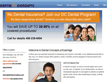 Tablet Screenshot of dentalconceptssj.com